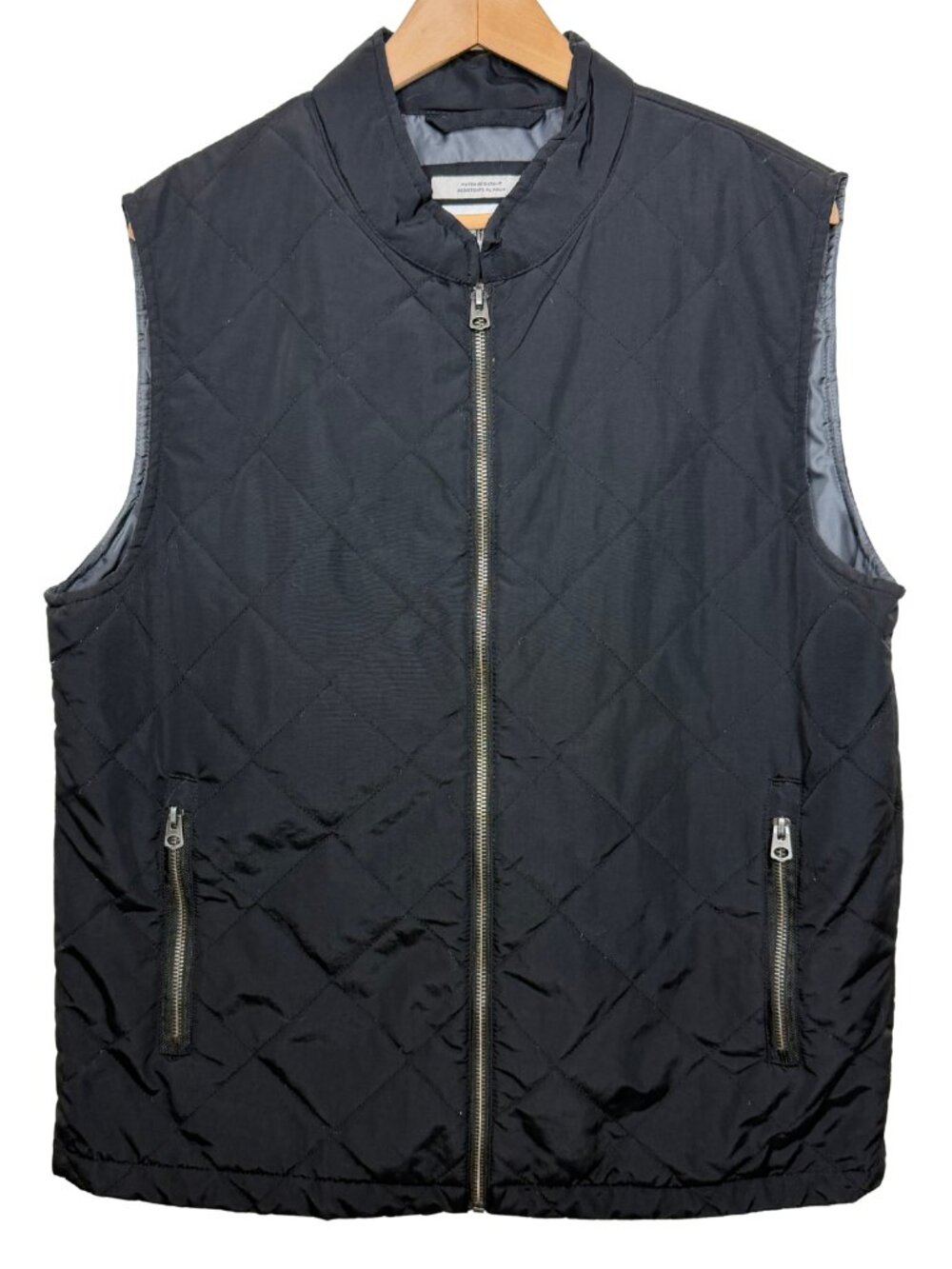 Goodfellow & Co Black Quilted Water Resistant Zip Puffer Vest Men's Large
